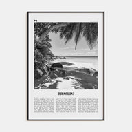Praslin Travel B&W Poster