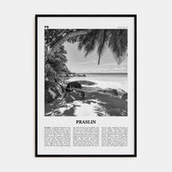 Praslin Travel B&W Poster