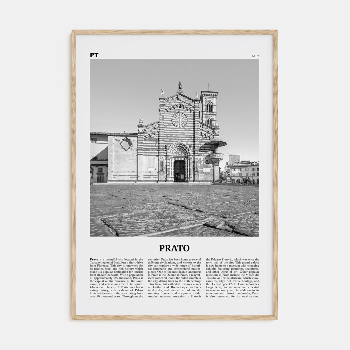 Prato Travel B&W Poster