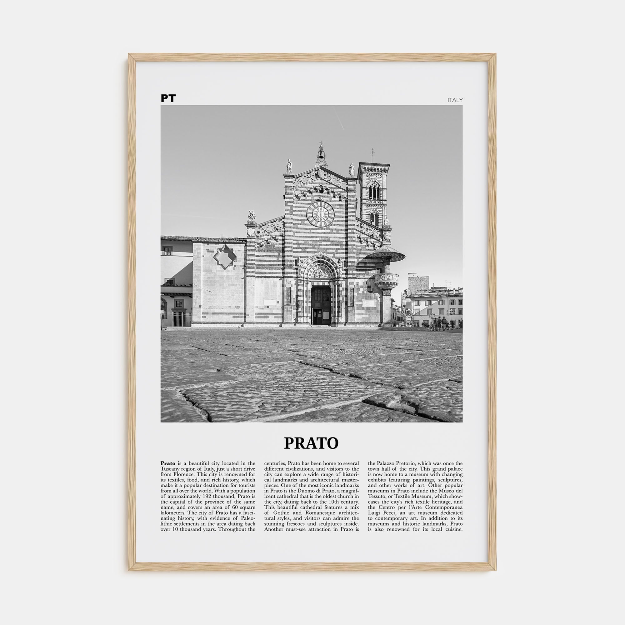 Prato Travel B&W Poster