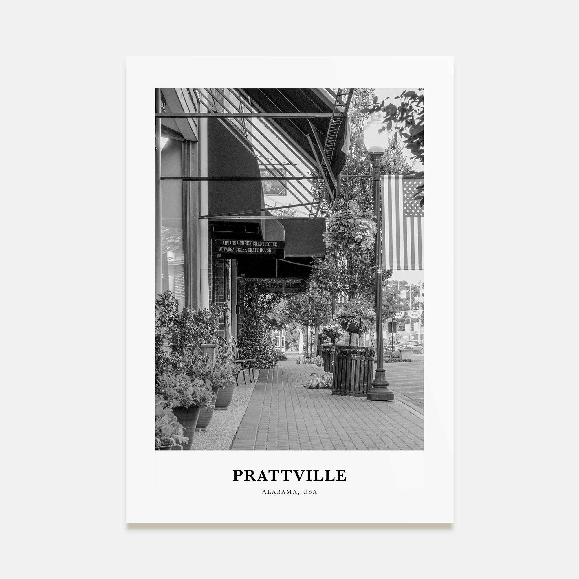 Prattville Portrait B&W Poster