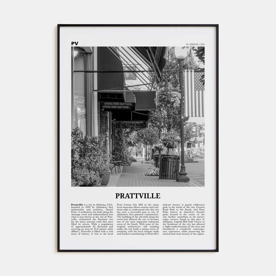Prattville Travel B&W Poster