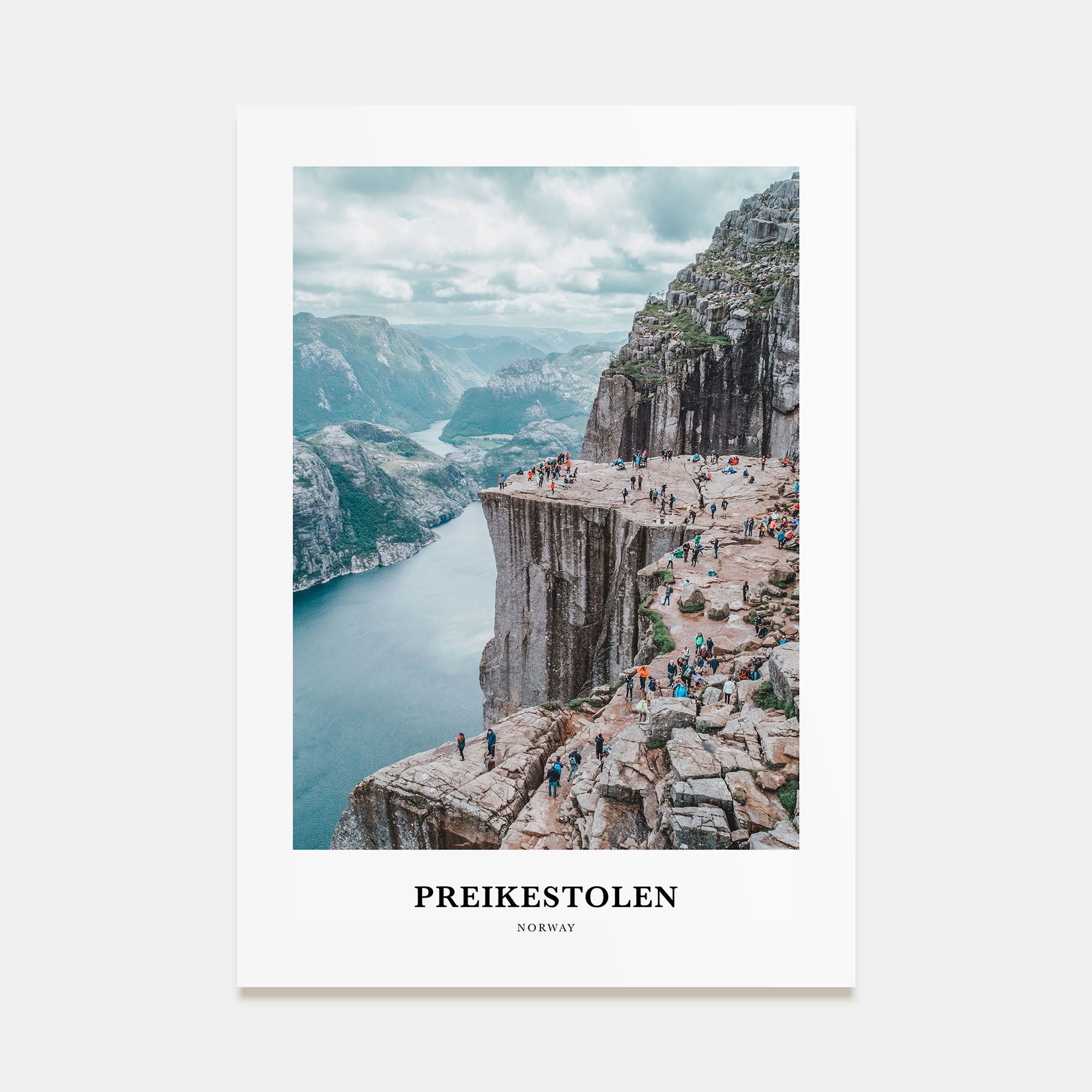 Preikestolen Portrait Color Poster