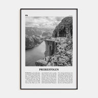 Preikestolen Travel B&W Poster