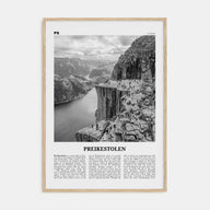 Preikestolen Travel B&W Poster