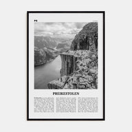 Preikestolen Travel B&W Poster