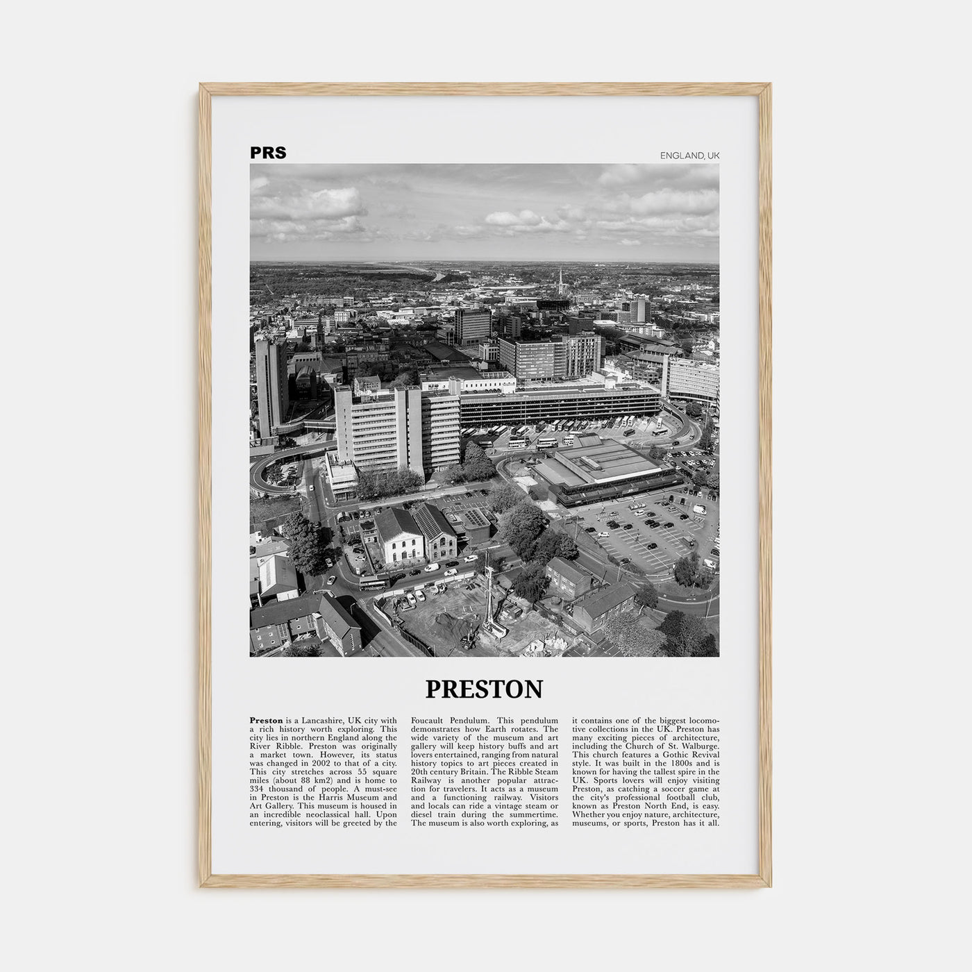 Preston Travel B&W No 1 Poster