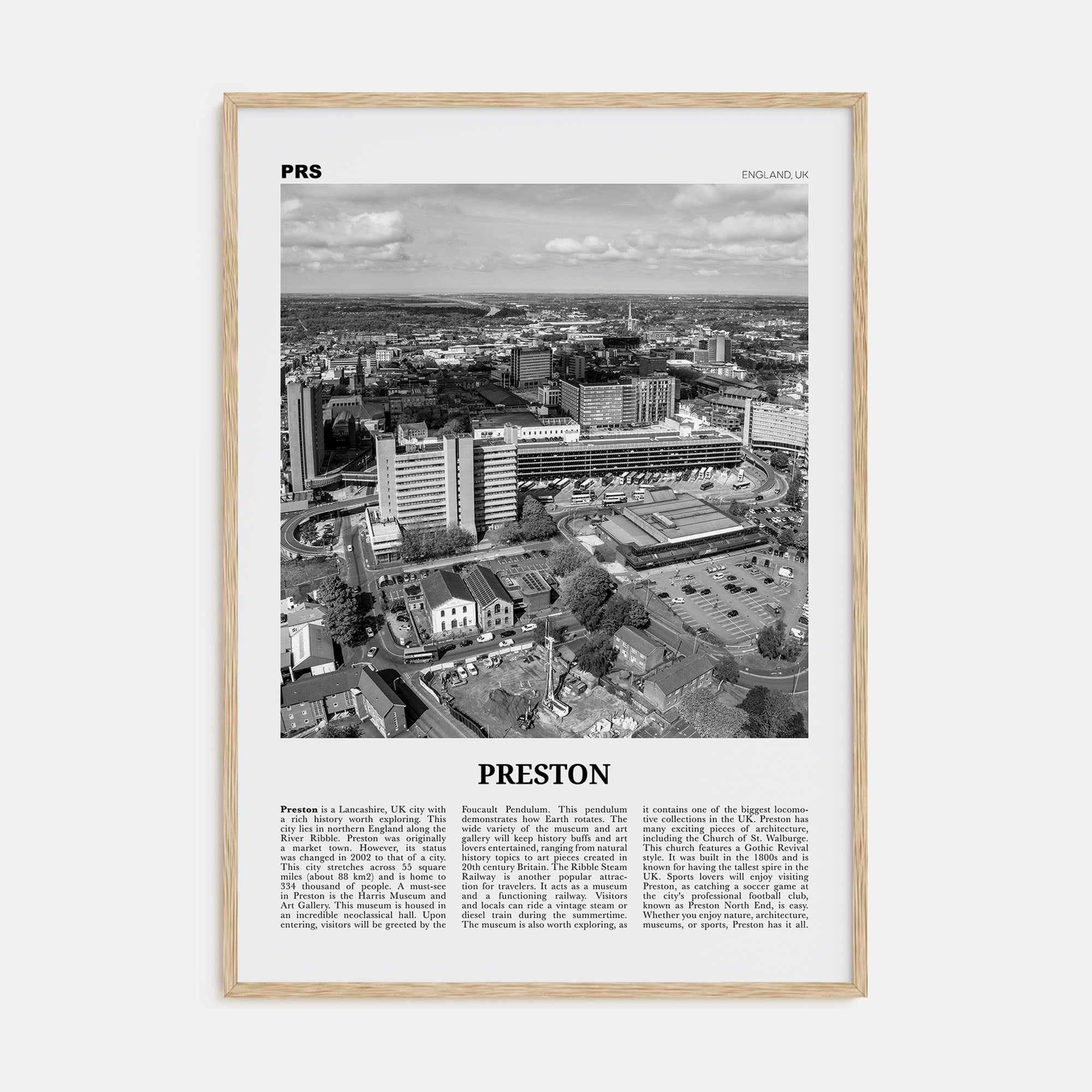 Preston Travel B&W No 1 Poster