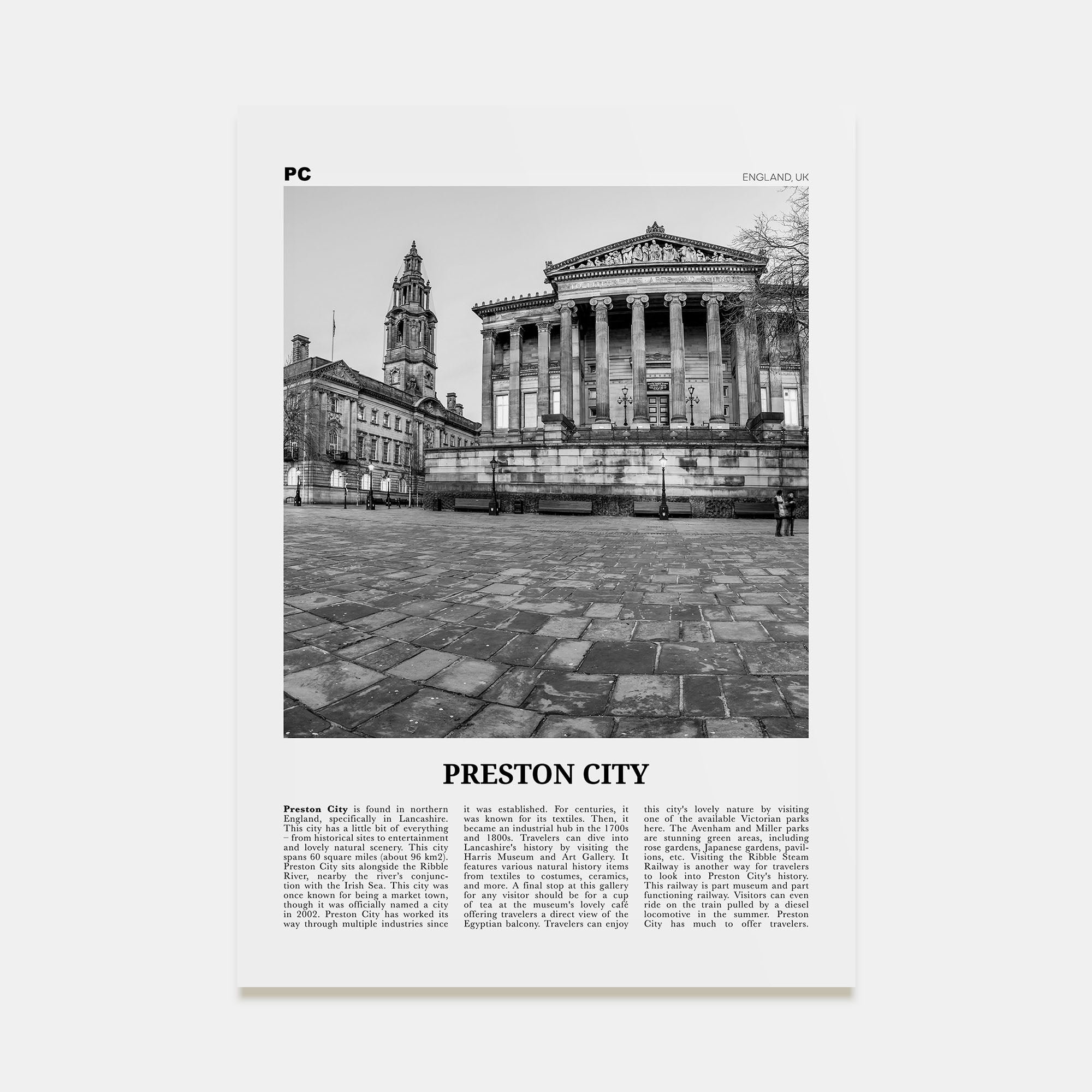 Preston Travel B&W No 2 Poster