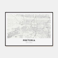 Pretoria Map Landscape Poster