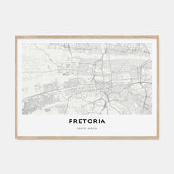 Pretoria Map Landscape Poster