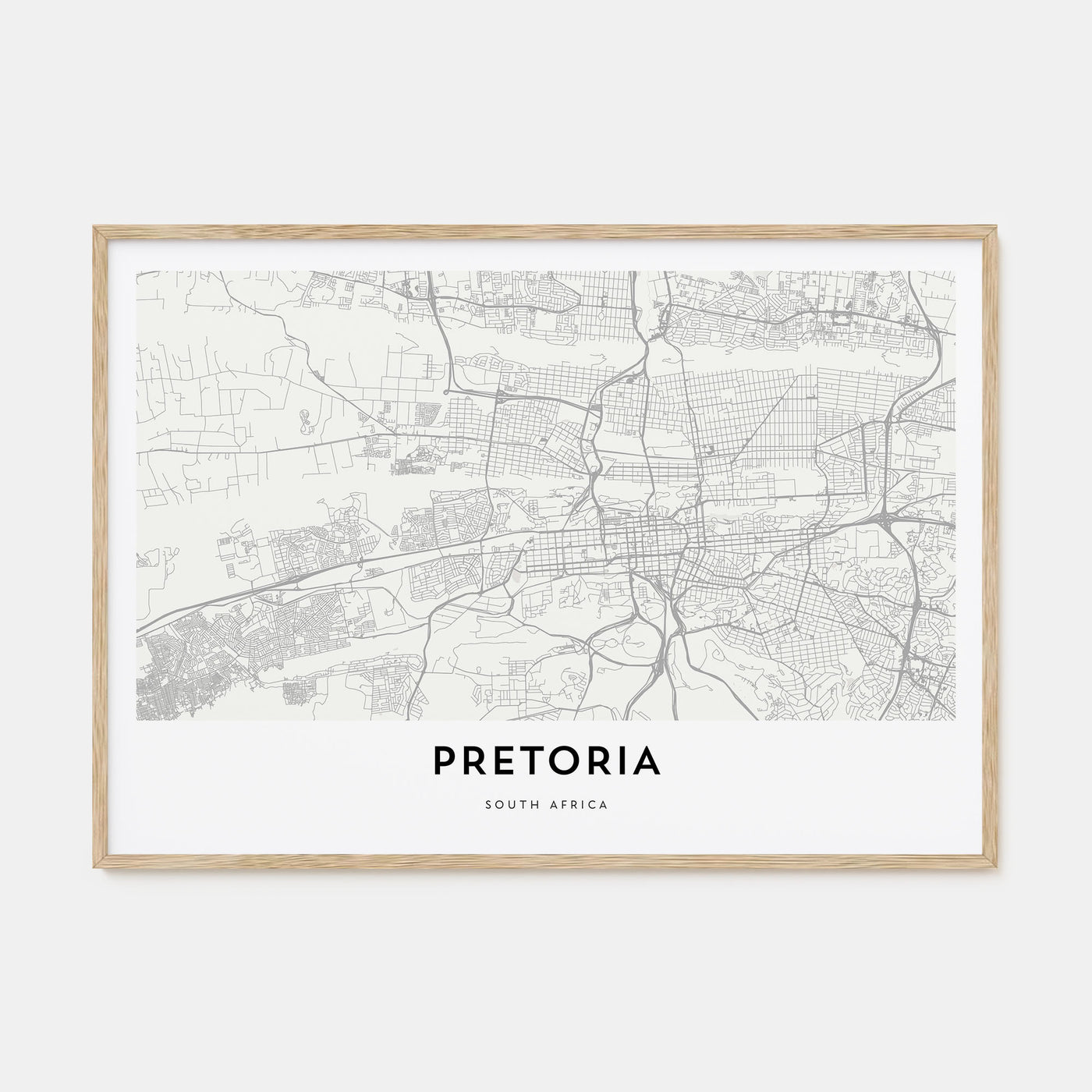 Pretoria Map Landscape Poster