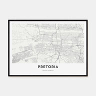 Pretoria Map Landscape Poster