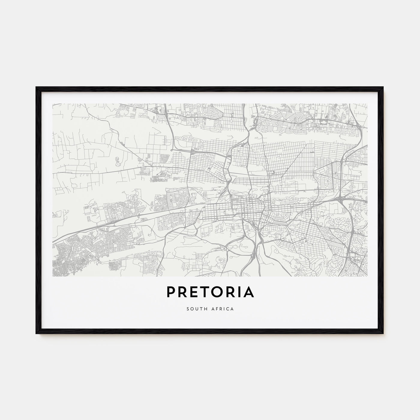 Pretoria Map Landscape Poster