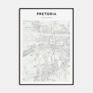 Pretoria Map Portrait Poster