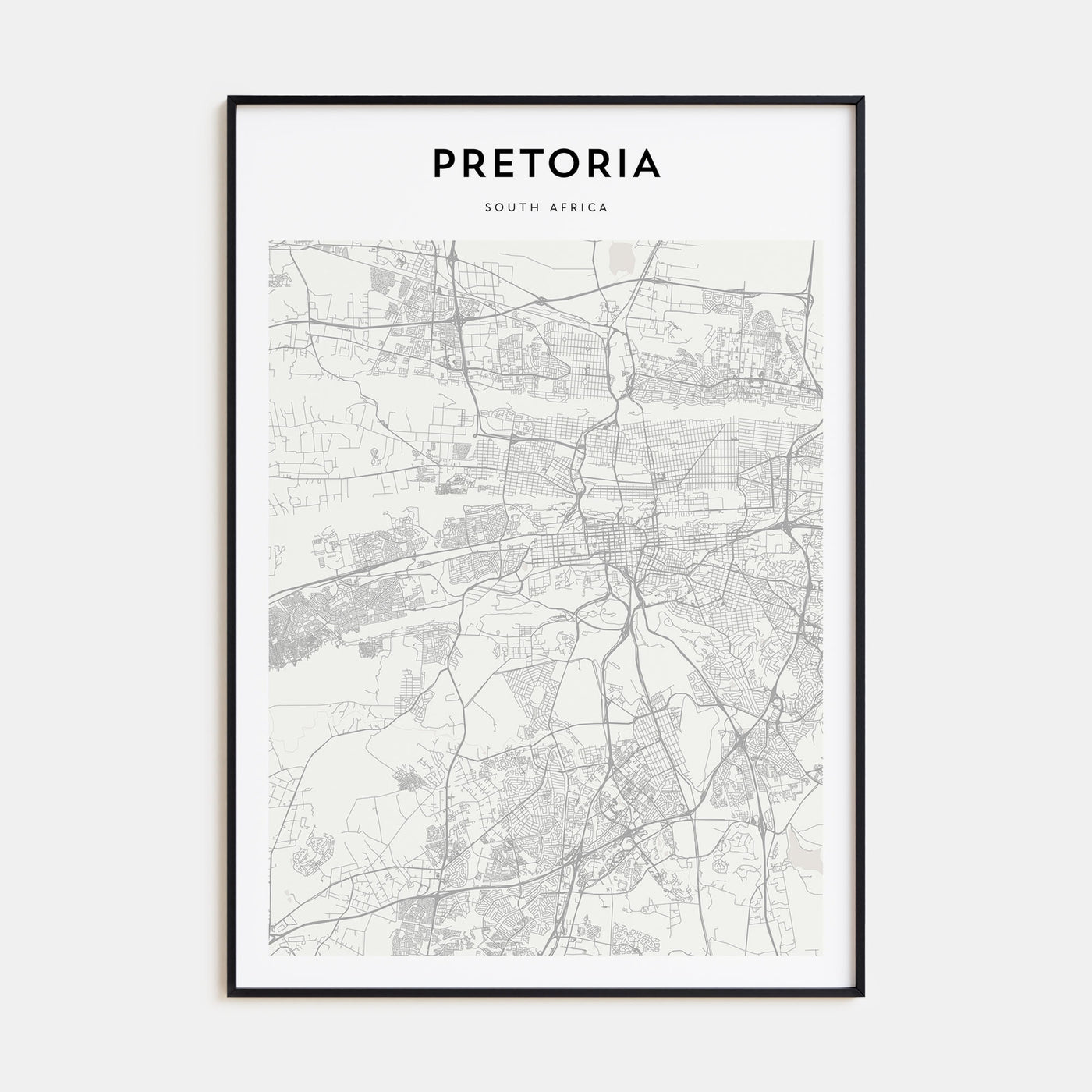 Pretoria Map Portrait Poster