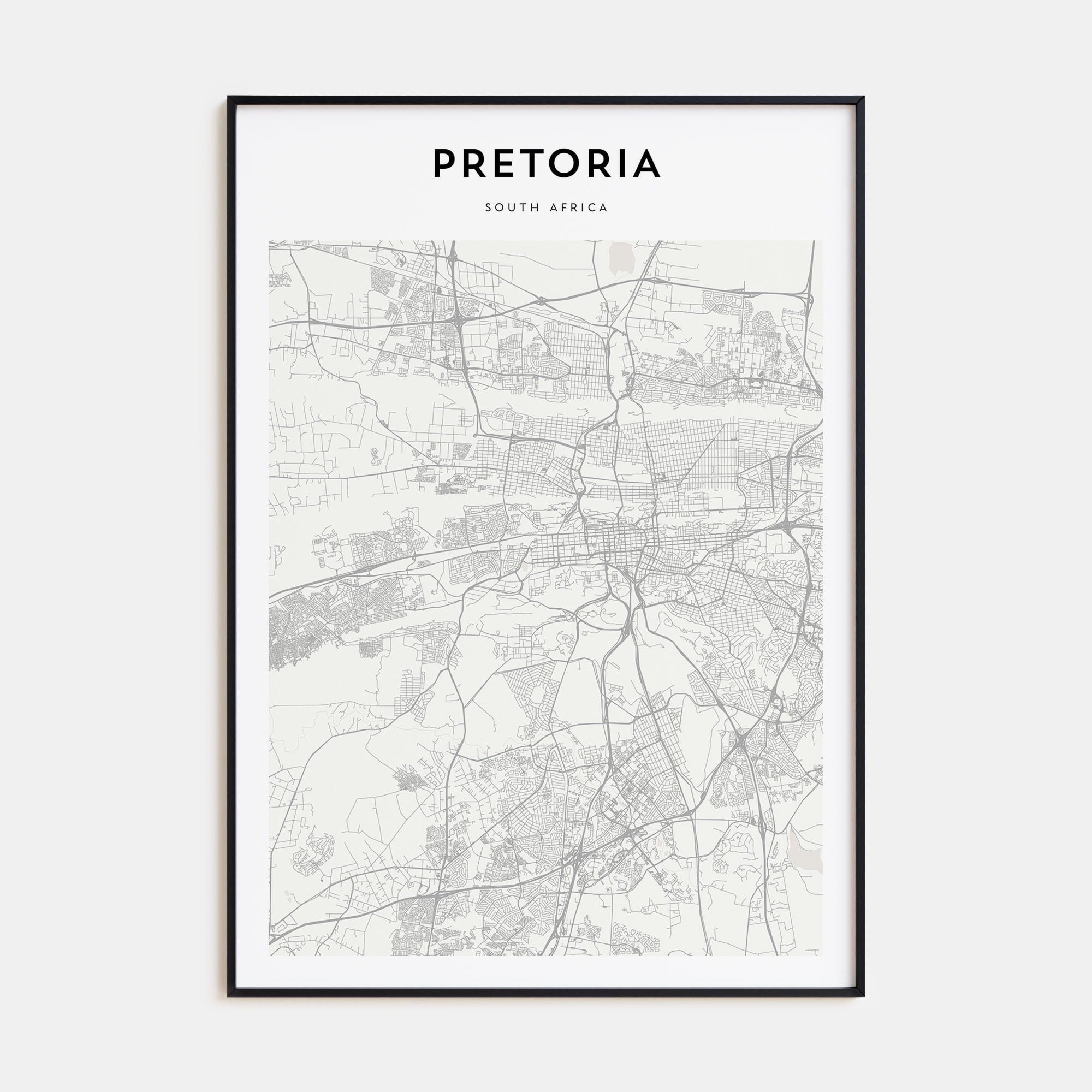 Pretoria Map Portrait Poster
