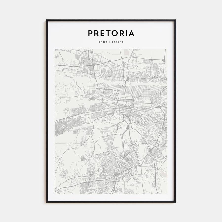 Pretoria Map Portrait Poster