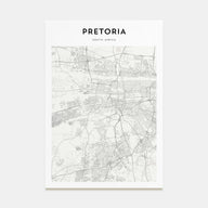 Pretoria Map Portrait Poster