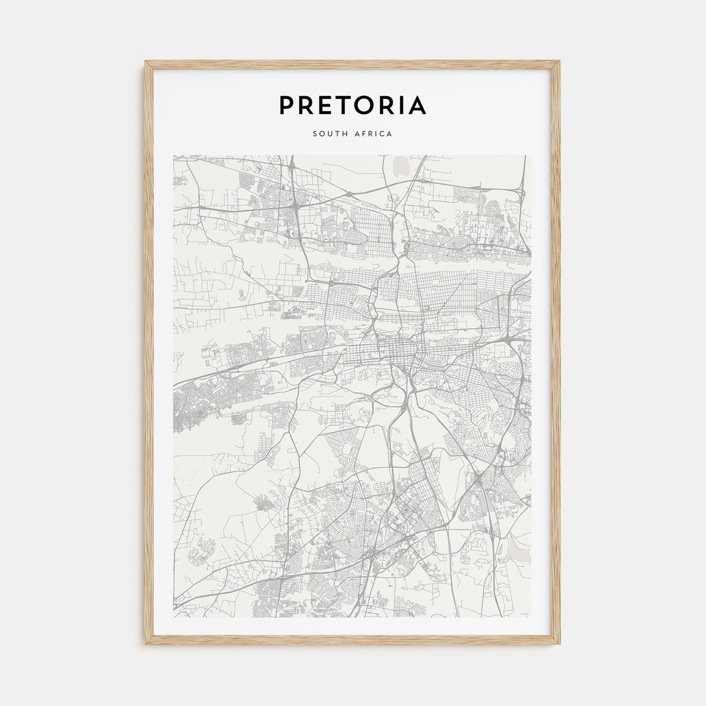 Pretoria Map Portrait Poster