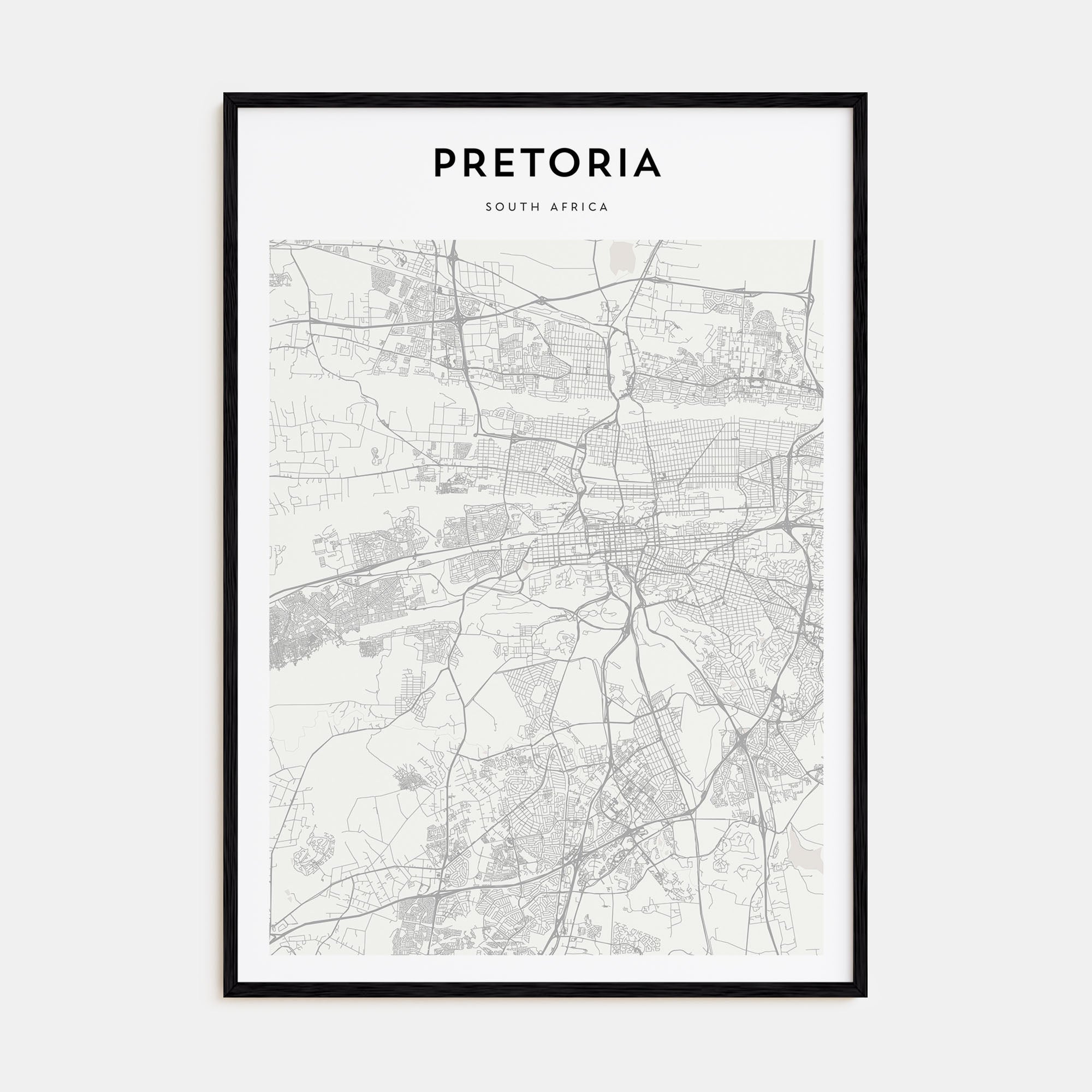 Pretoria Map Portrait Poster
