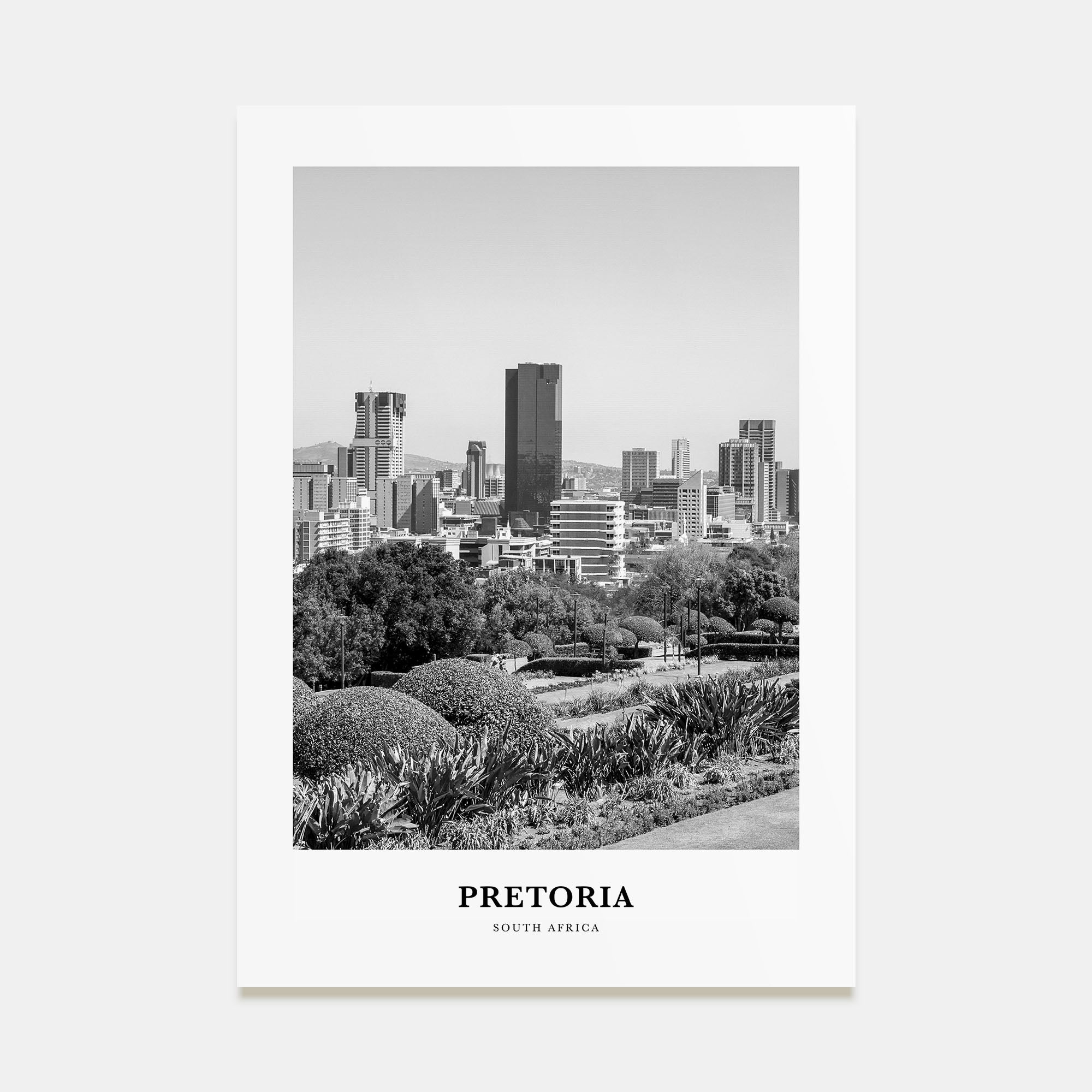 Pretoria Portrait B&W Poster