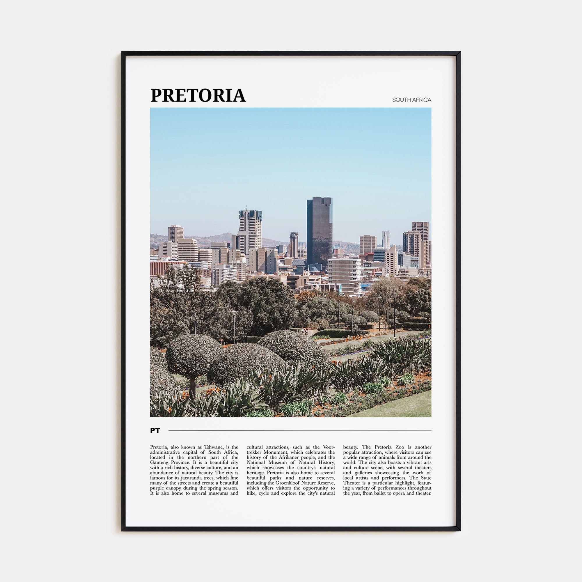 Pretoria Travel Color Poster