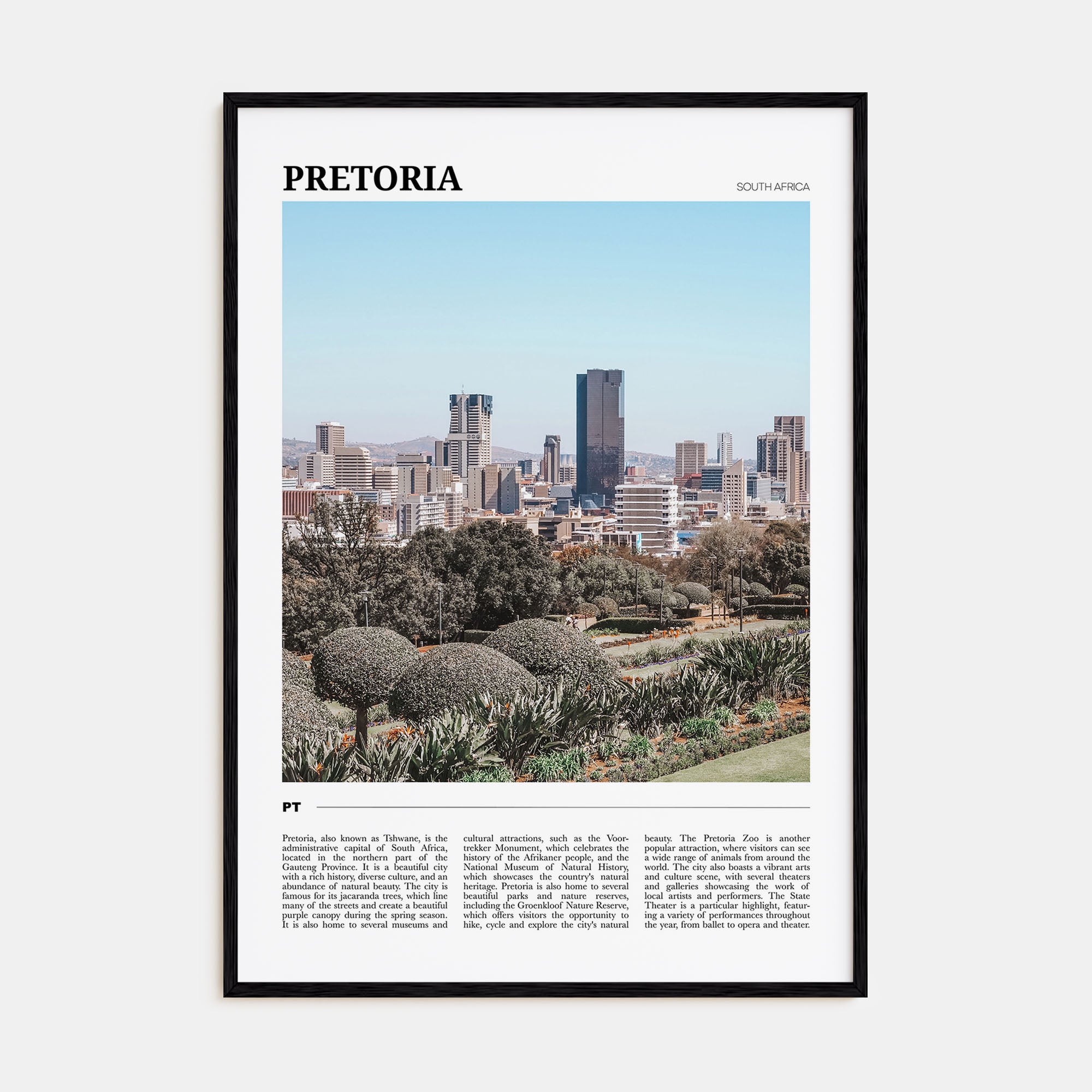 Pretoria Travel Color Poster