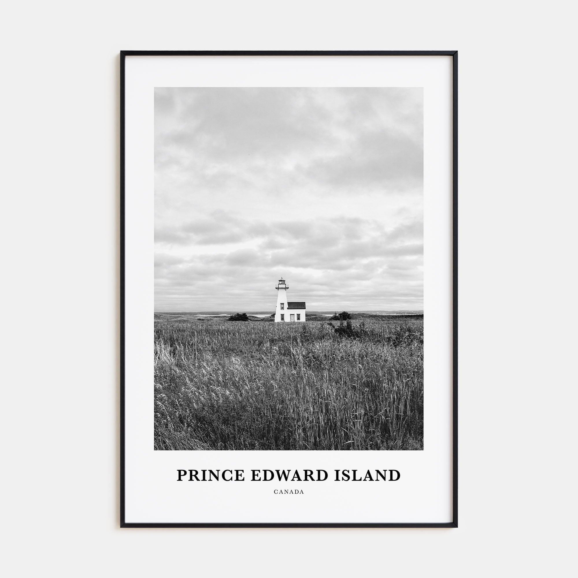 Prince Edward Island Portrait B&W Poster
