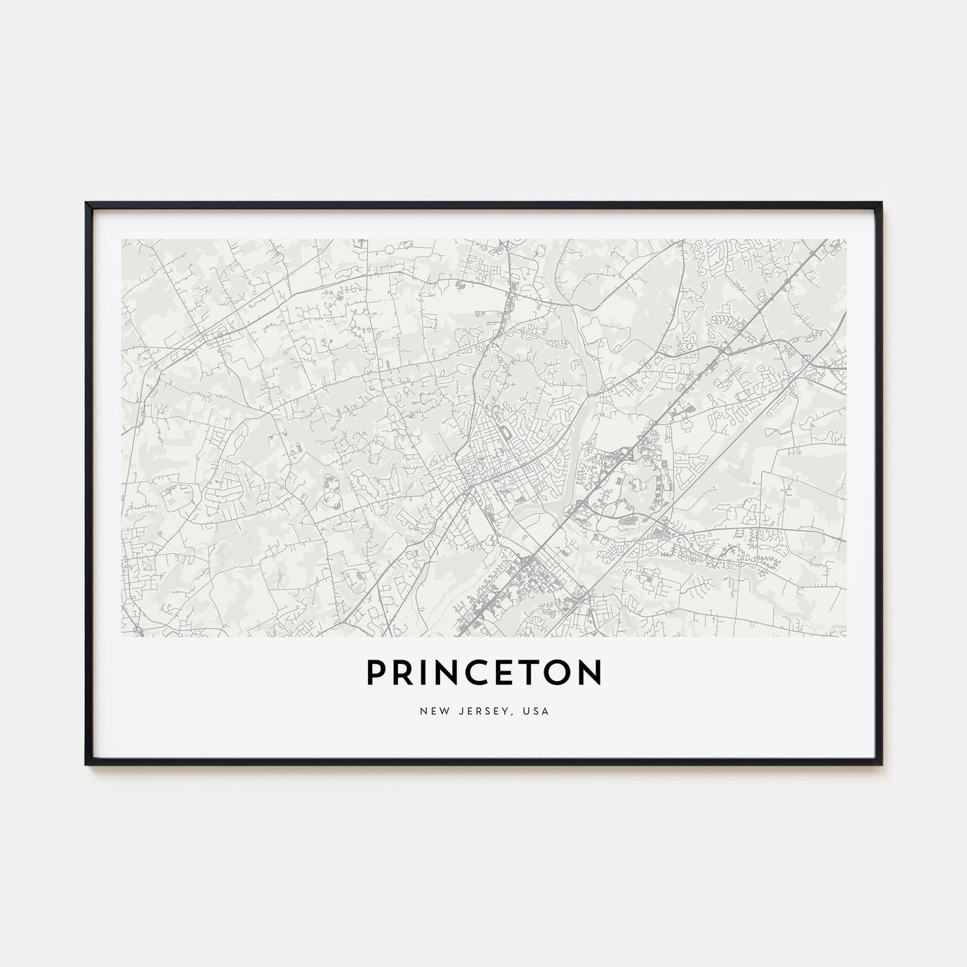 Princeton Map Landscape Poster