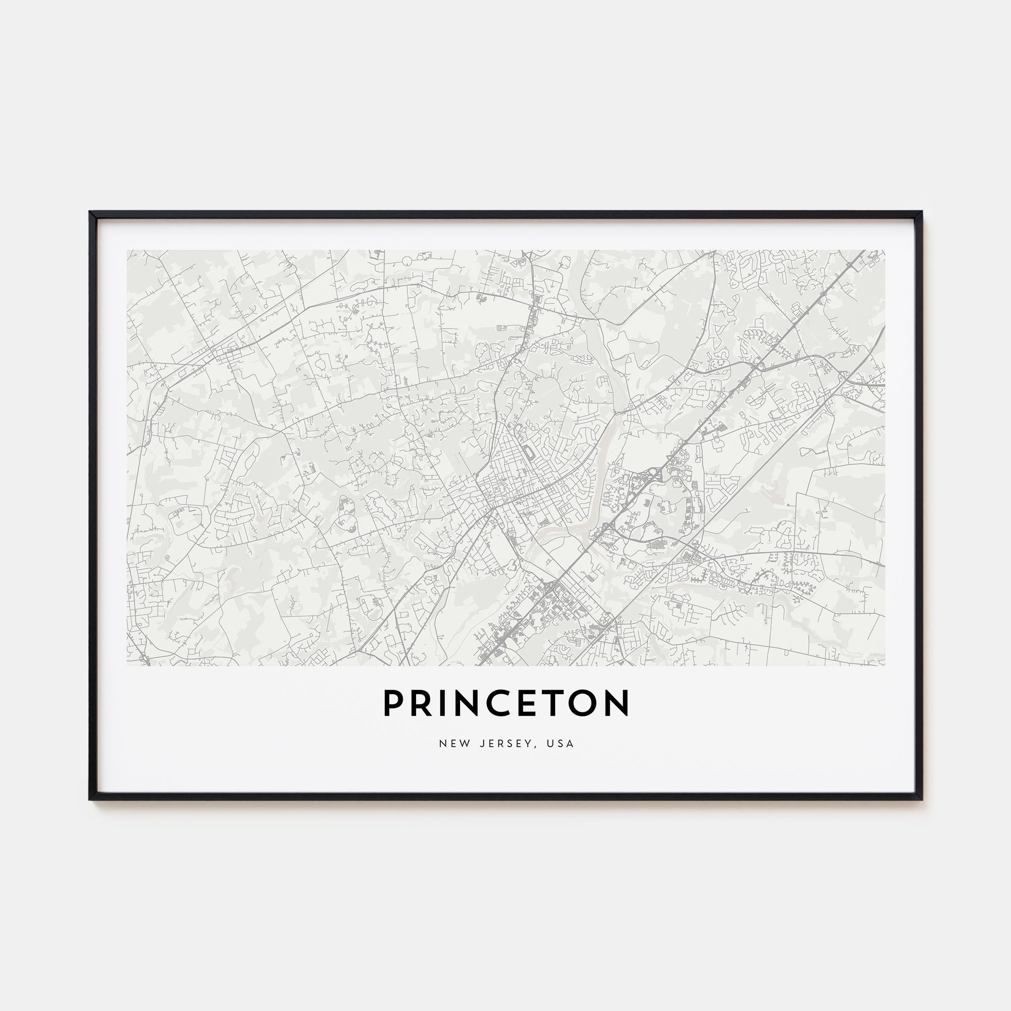 Princeton Map Landscape Poster