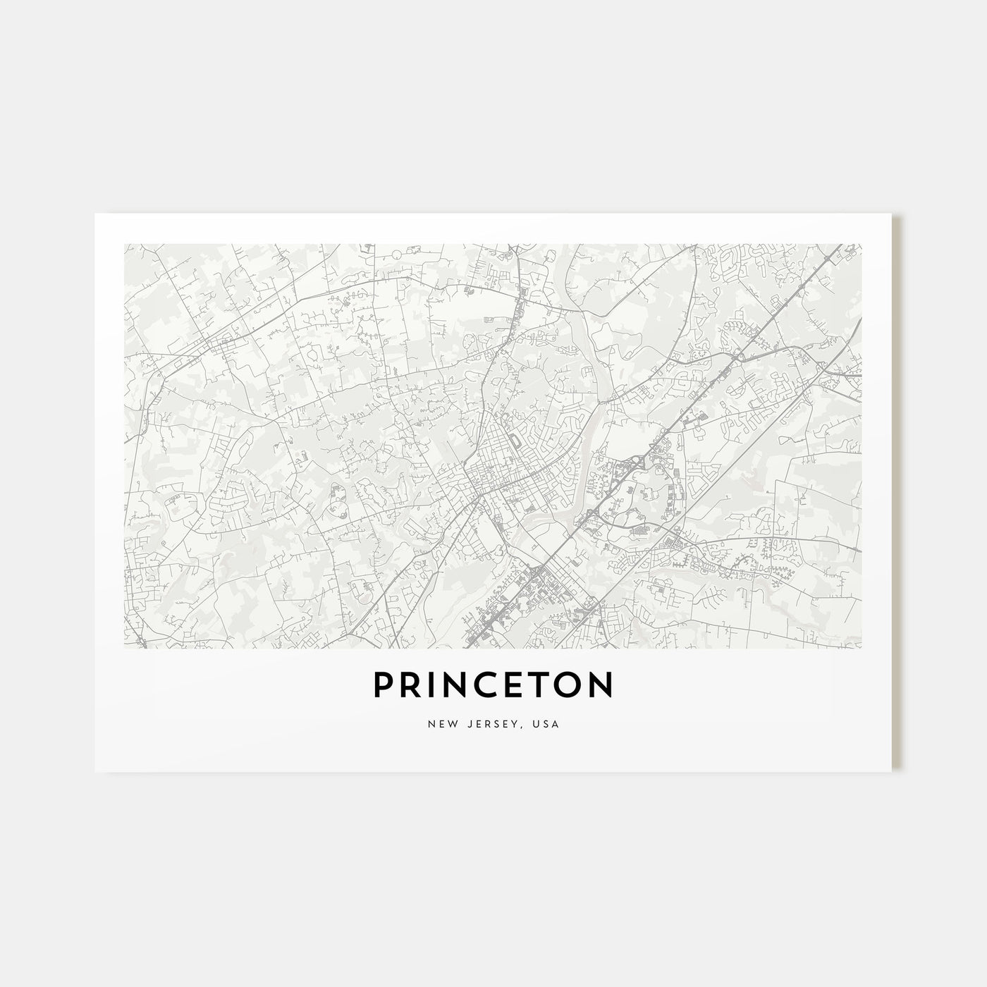 Princeton Map Landscape Poster