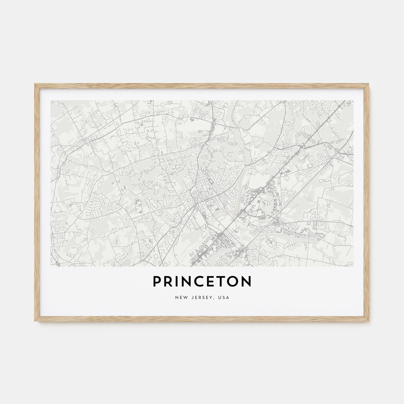 Princeton Map Landscape Poster