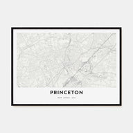 Princeton Map Landscape Poster