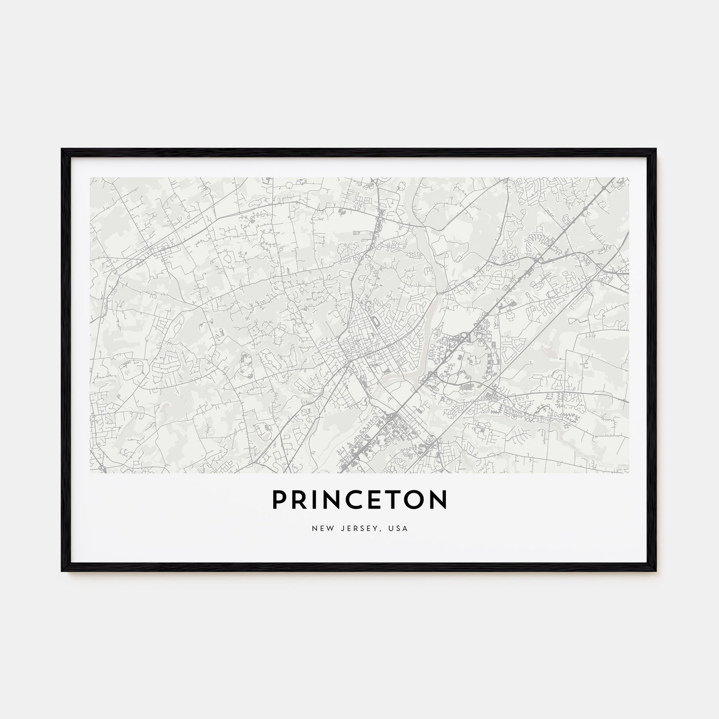 Princeton Map Landscape Poster