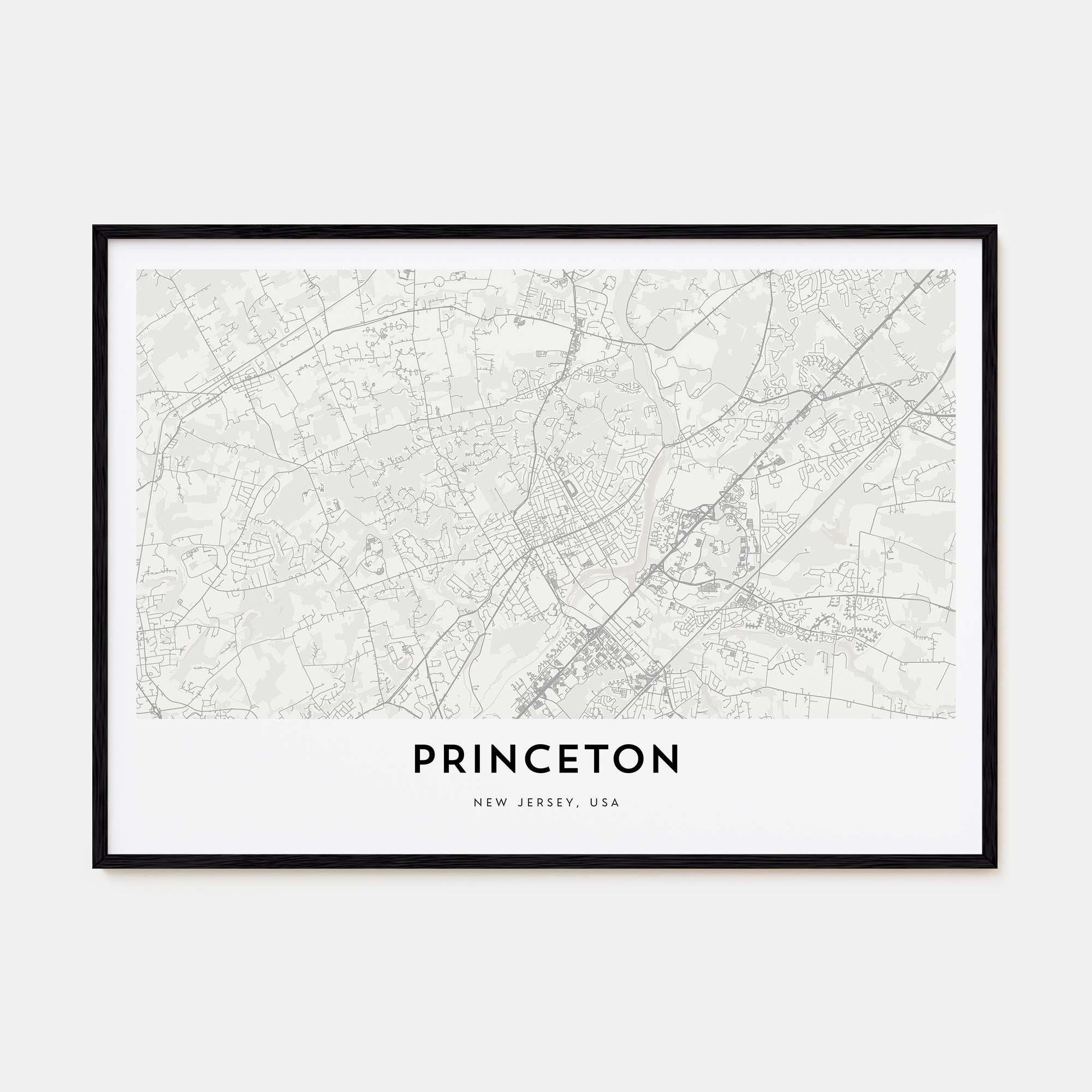 Princeton Map Landscape Poster