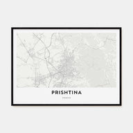 Prishtina Map Landscape Poster
