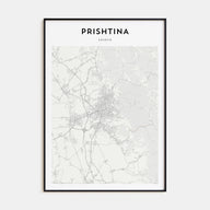Prishtina Map Portrait Poster