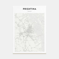 Prishtina Map Portrait Poster
