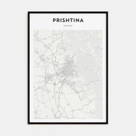 Prishtina Map Portrait Poster