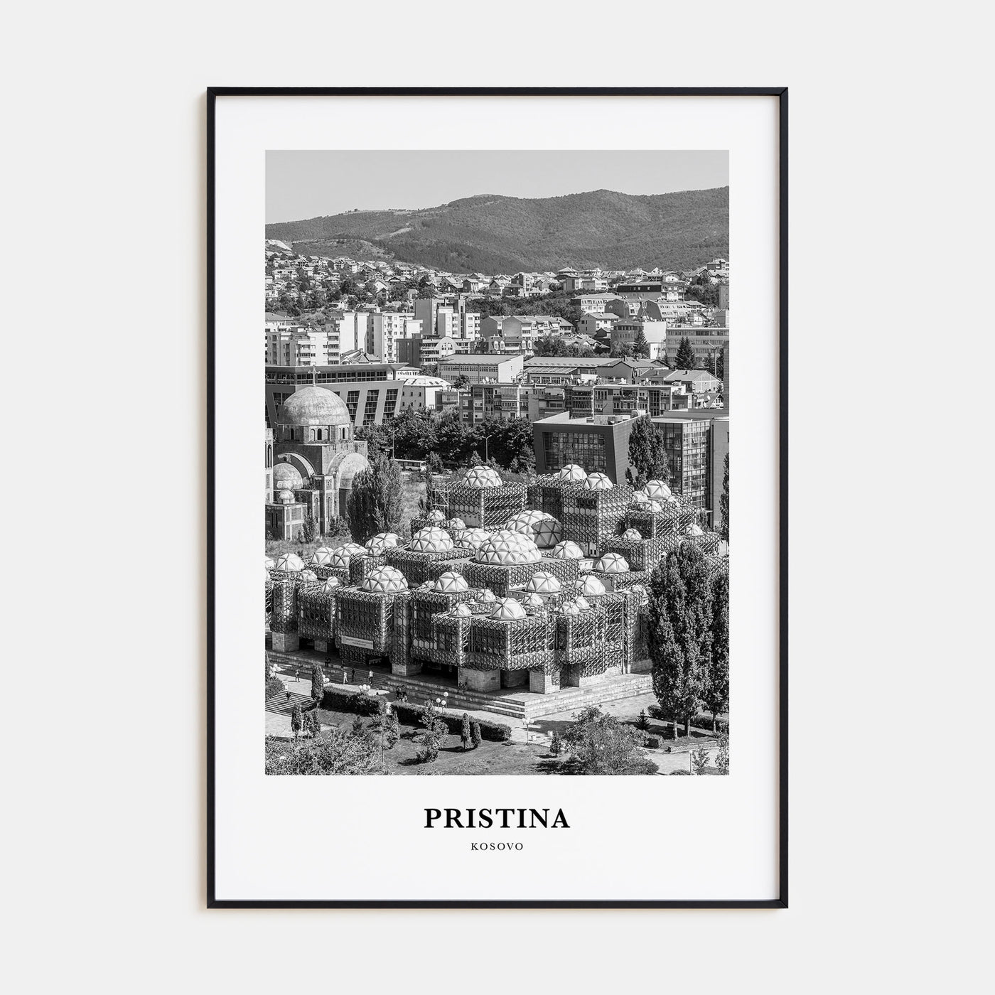 Pristina Portrait B&W Poster