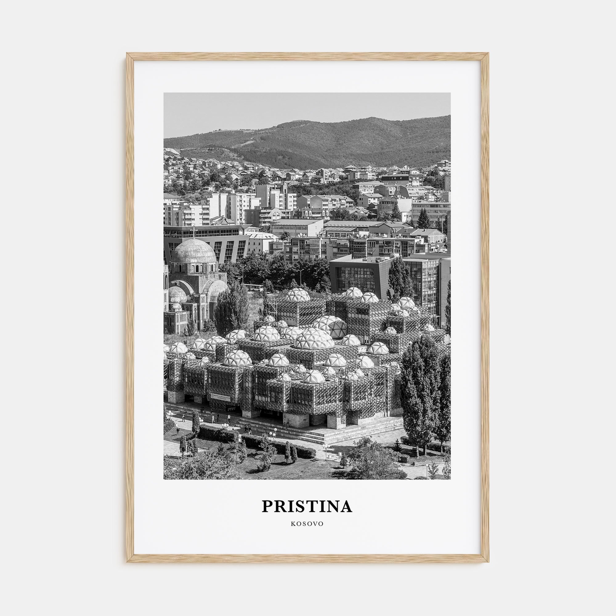 Pristina Portrait B&W Poster