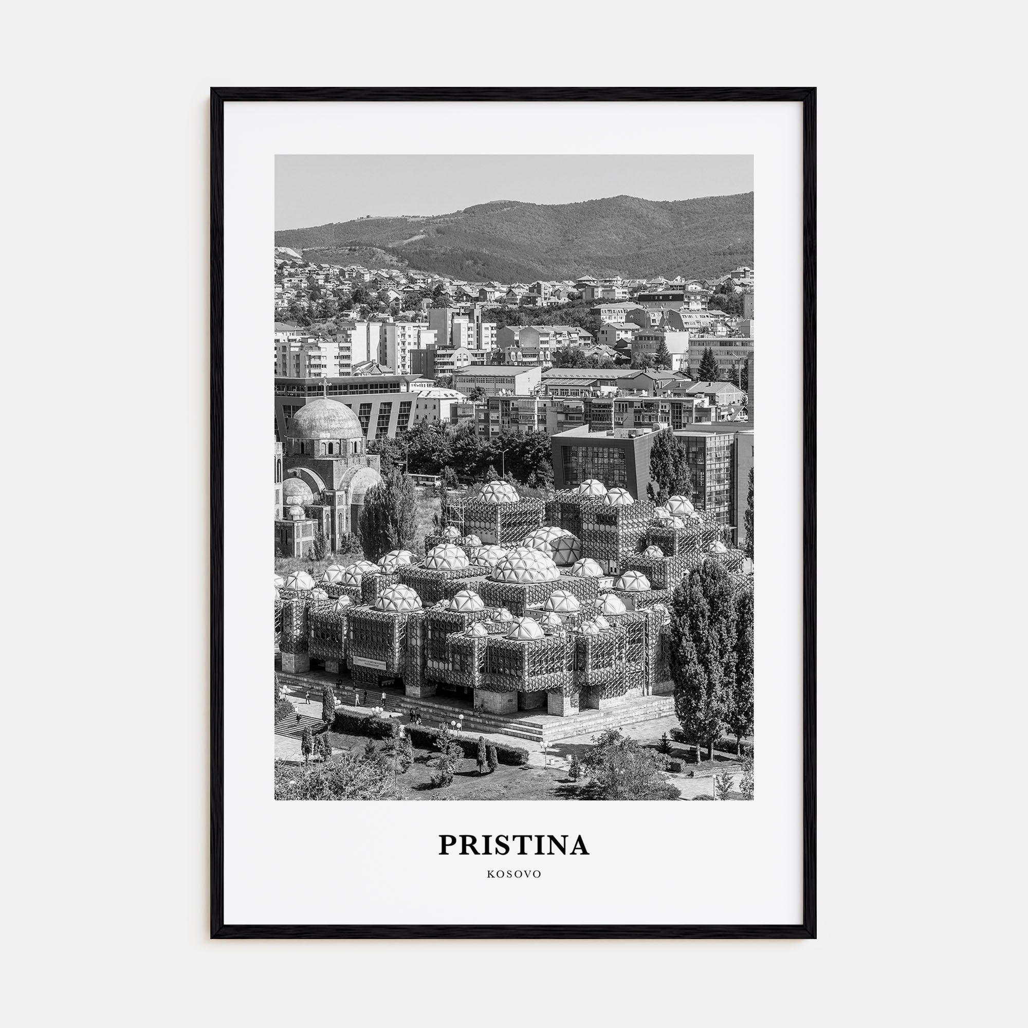 Pristina Portrait B&W Poster