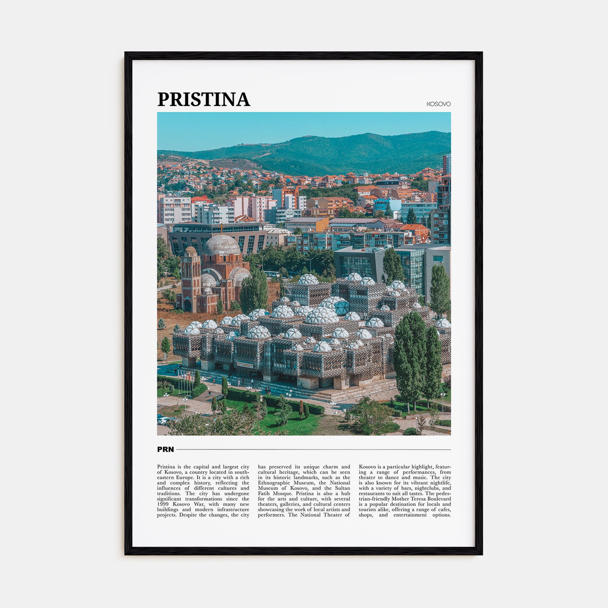 Pristina Travel Color Poster