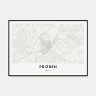 Prizren Map Landscape Poster
