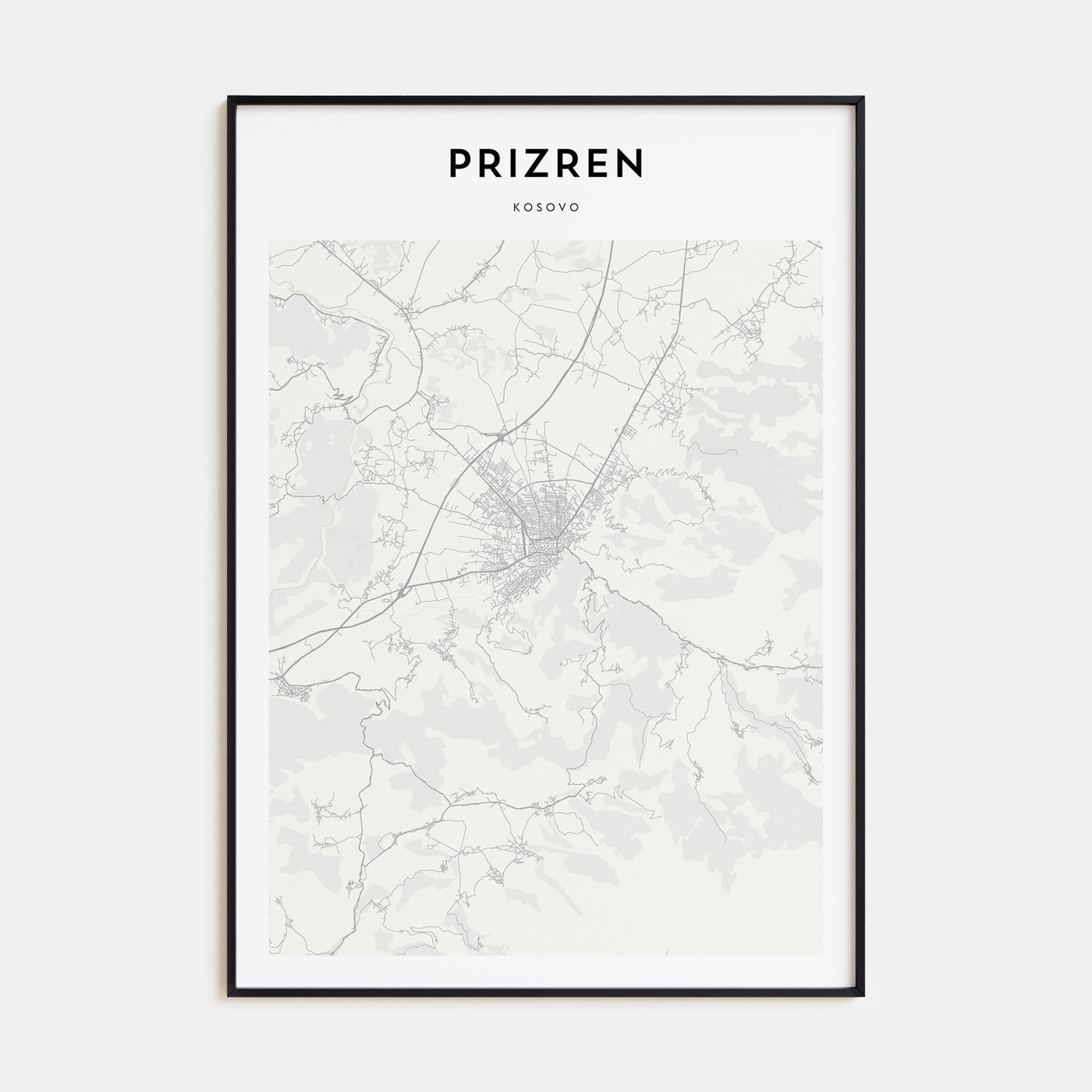Prizren Map Portrait Poster