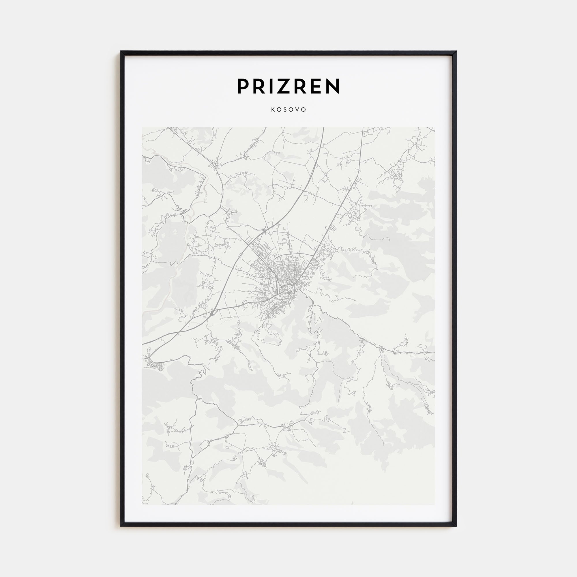 Prizren Map Portrait Poster