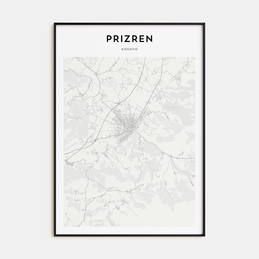 Prizren Map Portrait Poster