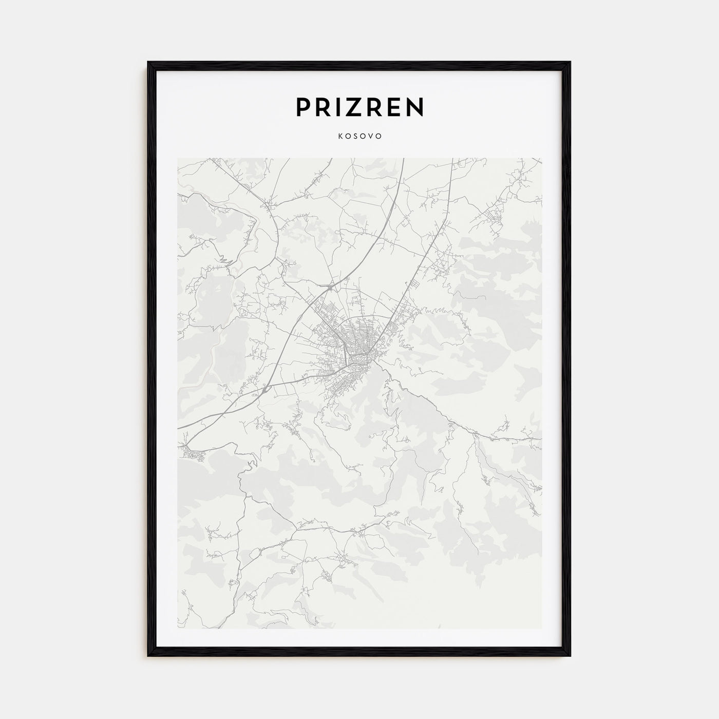 Prizren Map Portrait Poster