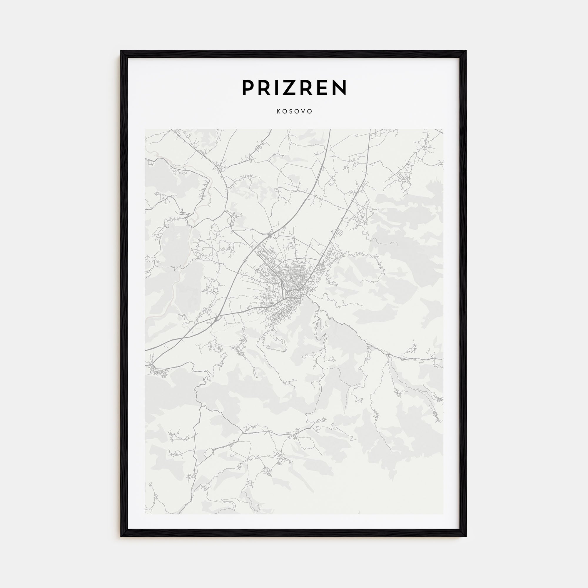 Prizren Map Portrait Poster
